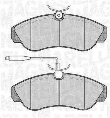 MAGNETI MARELLI stabdžių trinkelių rinkinys, diskinis stabdys 363916060184